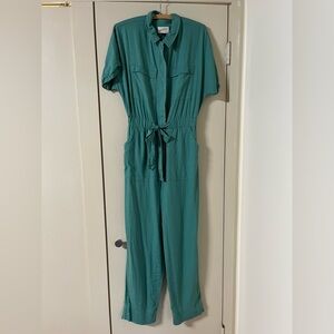 Universal Thread Teal Jumpsuit with Tie Waist